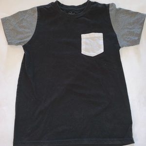 Black tee with grey sleeves